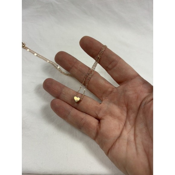 Rose Gold Metal Heart Necklace Choker - Picture 7 of 8